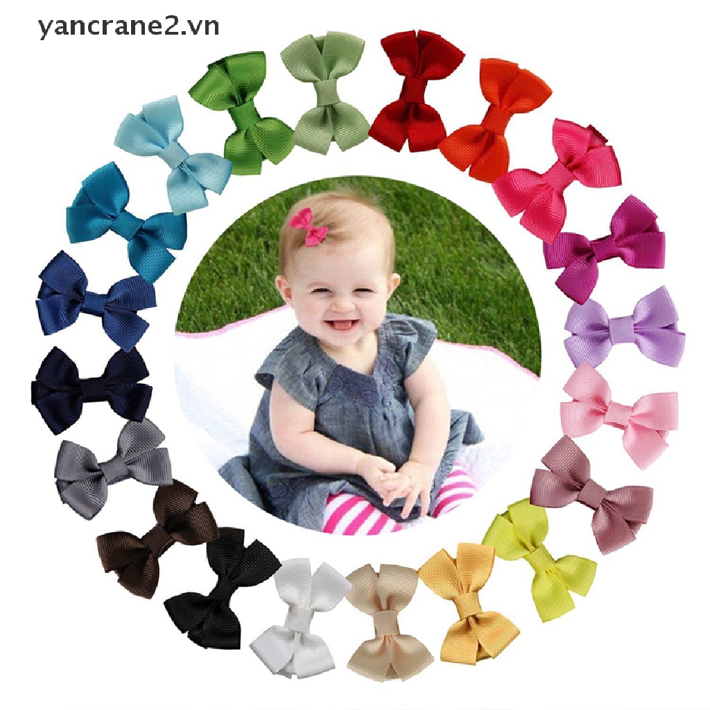 Set 20 Kẹp Tóc Nơ Lớn Dễ Thương Cho Bé Gái