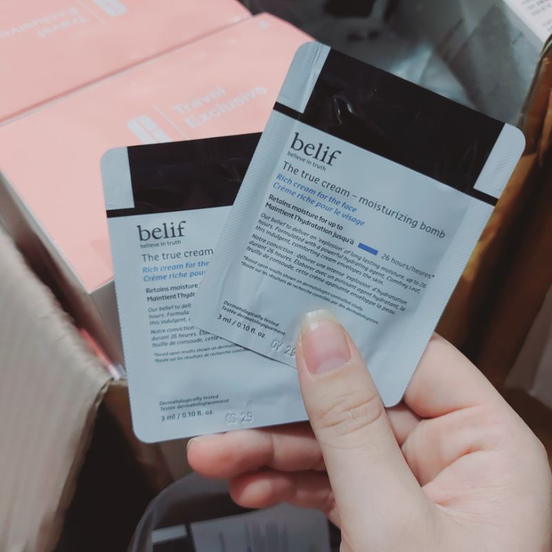 [ Combo 10 gói 3ml ] Kem dưỡng ẩm The true cream - Moisturizing Bomb