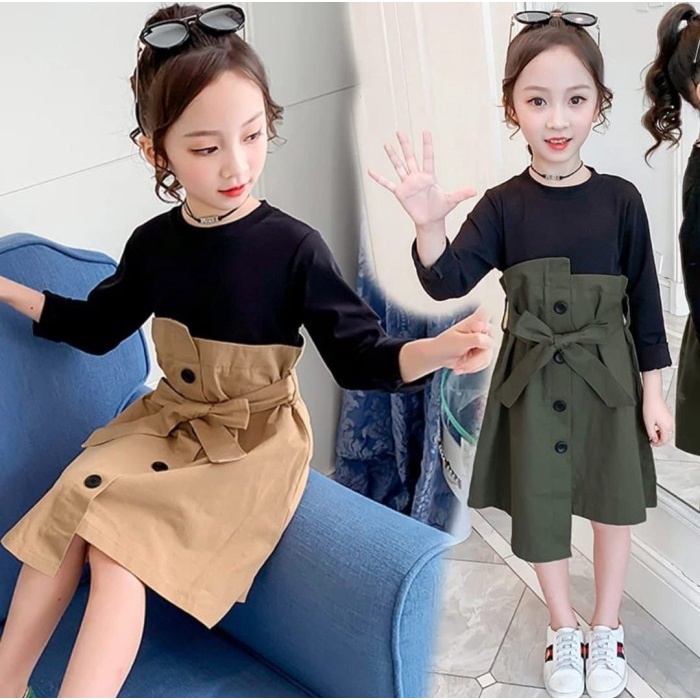 Bộ Váy Thời Trang Đáng Yêu Cho Bé Gái 6 7 8 9 Tuổi