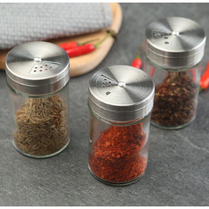 Lọ Đựng Tăm, Hũ Rắc Hạt Tiêu, Lọ Gia Vị Bằng Inox 304