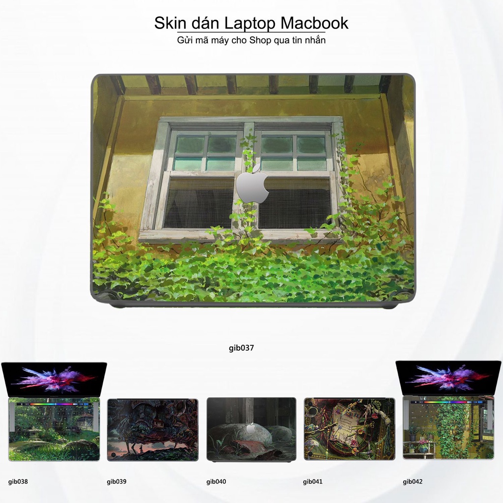 Skin dán Macbook mẫu Ghibli Nhật Bản (đã cắt sẵn, inbox mã máy cho shop)