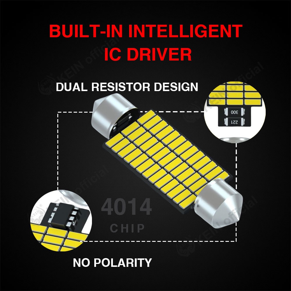 Bóng Đèn Led T10 BA9S T4W W5W 31MM 36MM 39MM 41MM Ánh Sáng Trắng Dành Cho Ô Tô / Mô Tô