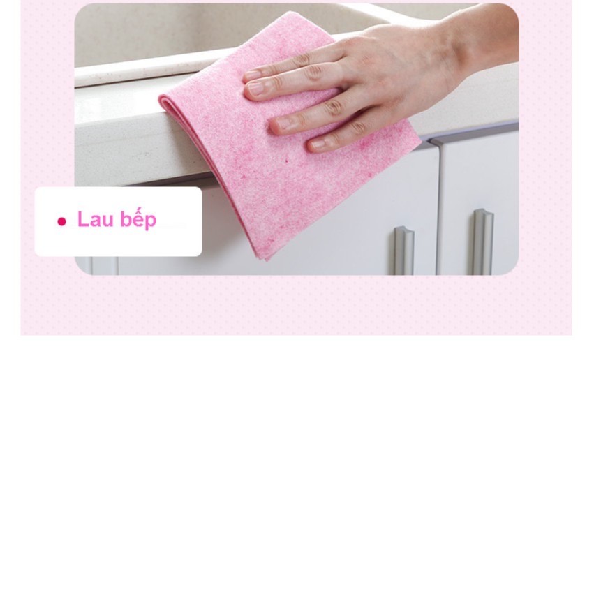 Khăn Lau Xơ Dừa Siêu Thấm Hút Lau Chén Bát, Xoong Nồi Nhà Bếp - KT 30x30cm