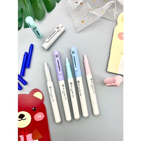 Bút máy gắn ống mực xoá được SH078,ngòi kim êm