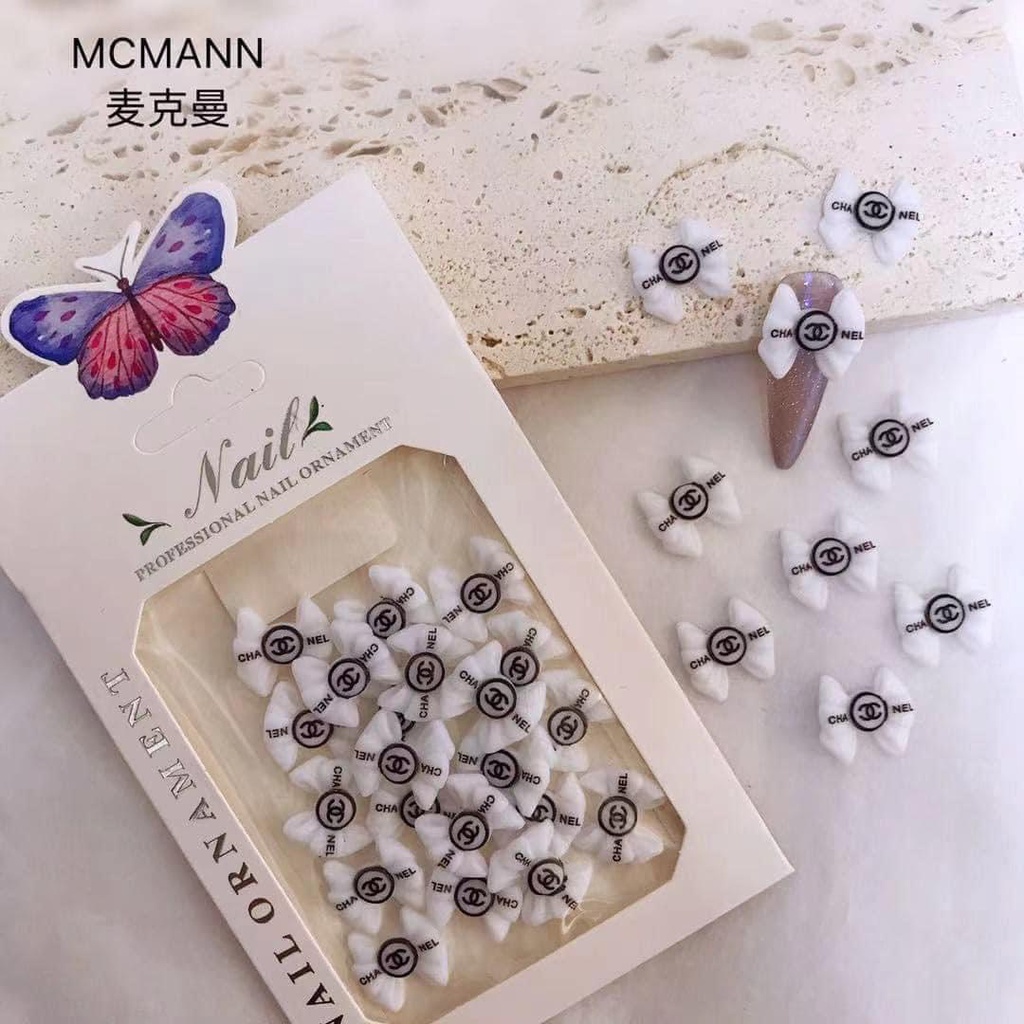 Set charm nail giả bột gắn móng cực xinh