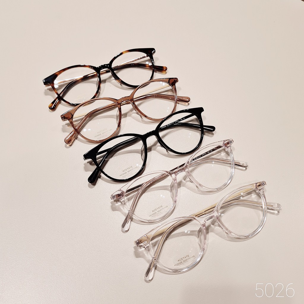 Gọng kính cận nhựa mắt kính tròn nhiều màu Lilyeyewear 5026
