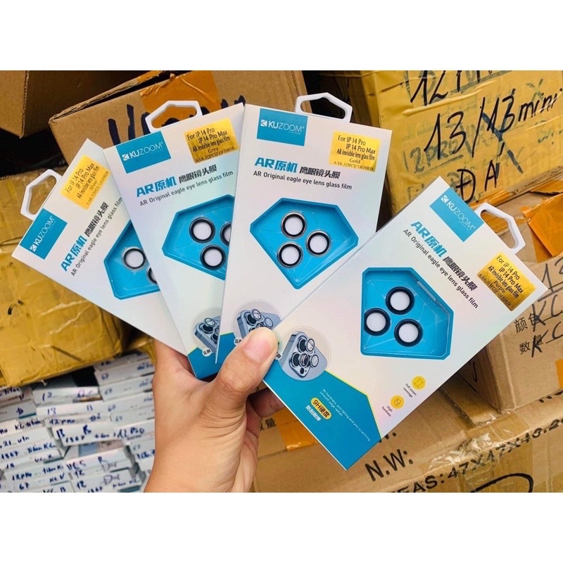 bộ dán mắt camera KUZOOM 14 PRO MAX / 14 PRO / 14 MAX/ 14 chính hãng siêu đẹp