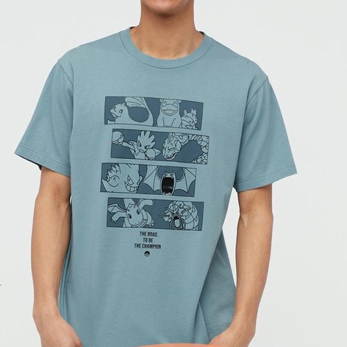 Uniqlo men/women/couple Pokémon round neck printed short sleeve ut (dream crisp t-shirt) 440406