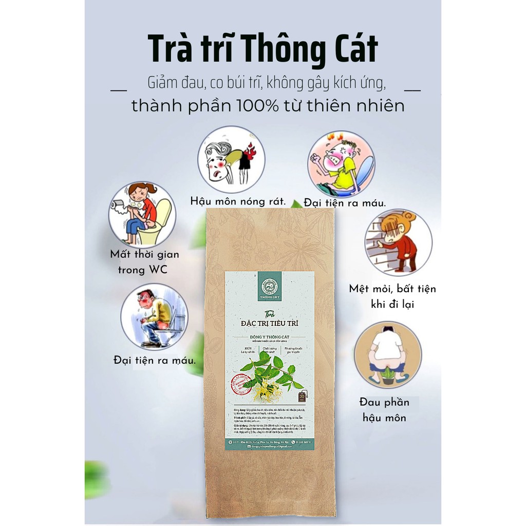 Kem bôi trĩ Đông y gia truyền Thông Cát (Since 1918) hỗ trợ trĩ nội, trĩ ngoại làm mềm dịu da, co búi trĩ, teo trĩ