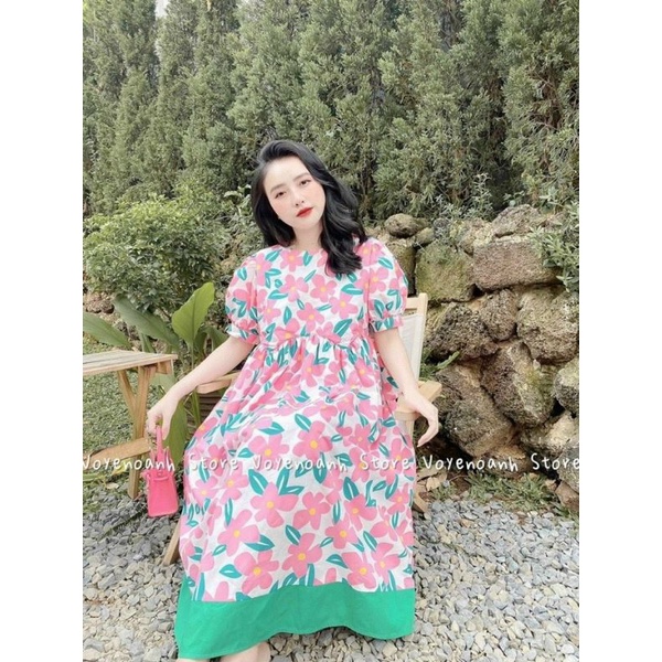 Đầm voan babydoll nơ xinh GB11111