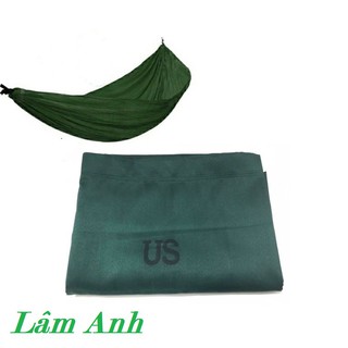 Võng Dù 2 Lớp Dày Chắc Chắn Rộng Rãi Kèm Dây, Võng PoLo Dày Có Kèm 5M Dây