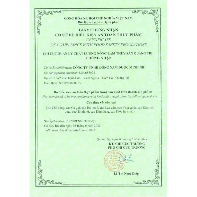 Cao cà gai leo Minh Nhi - lọ 100gr