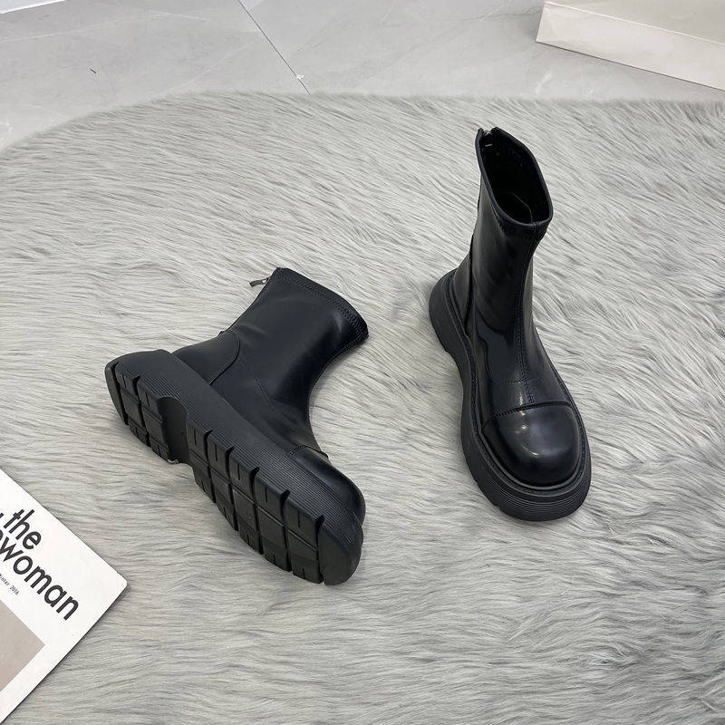 Giày Boot Đế Dày Thiết Kế Mới Thời Trang Mùa Xuân Thu Theo Phong Cách Anh Dành Cho Nữ