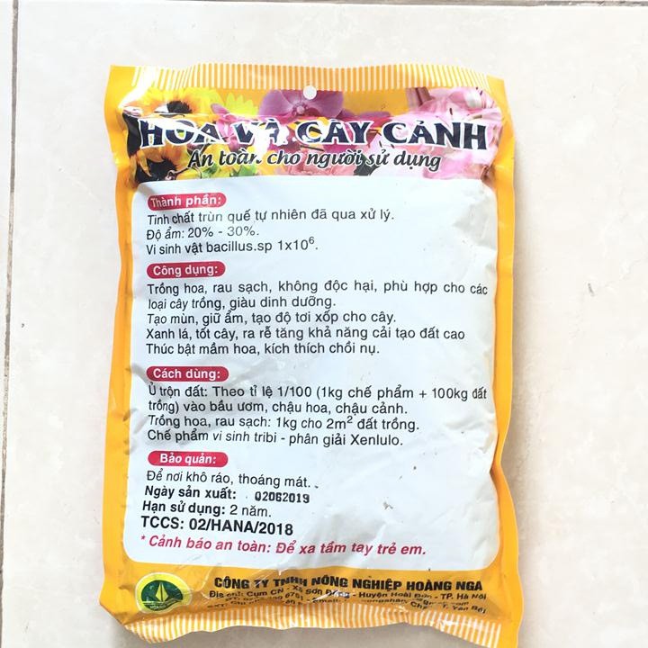 Gói 2kg phân trùn quế Cánh Buồn Vàng siêu hoa và cây cảnh, giúp cây cảnh xanh lá đẹp hoa.