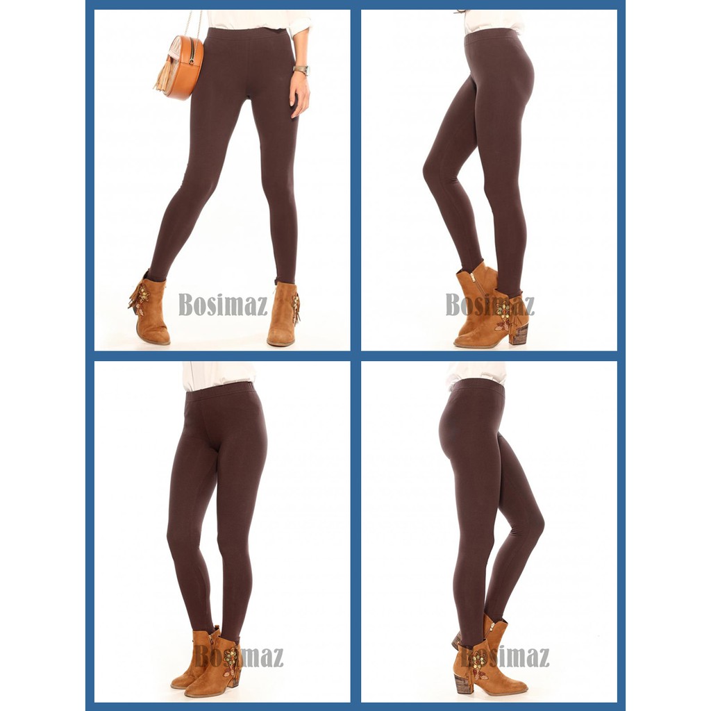 Quần Legging Nữ Bosimaz MS016 dài không túi màu nâu cao cấp, thun co giãn 4 chiều, vải đẹp dày, thoáng mát không xù lông | BigBuy360 - bigbuy360.vn