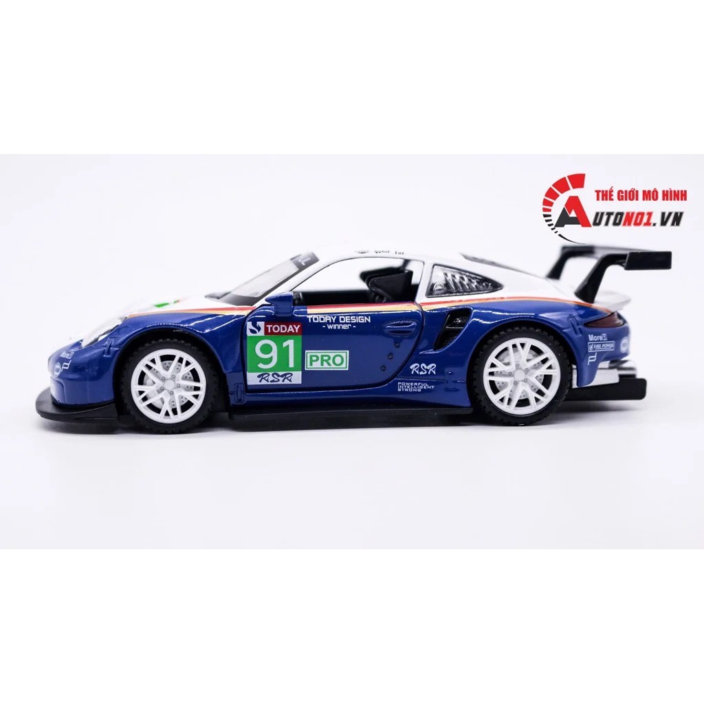 MÔ HÌNH XE PORSCHE 911 RSR WHITE BLUE 1:32 XHD 1488