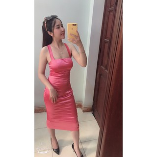 Đầm body hai dây chéo lưng