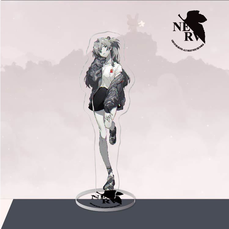 Giá Đỡ Acrylic Màu Neon Genesis Evangelion Asuka Shinji Lingpoli Cho Trang Trí