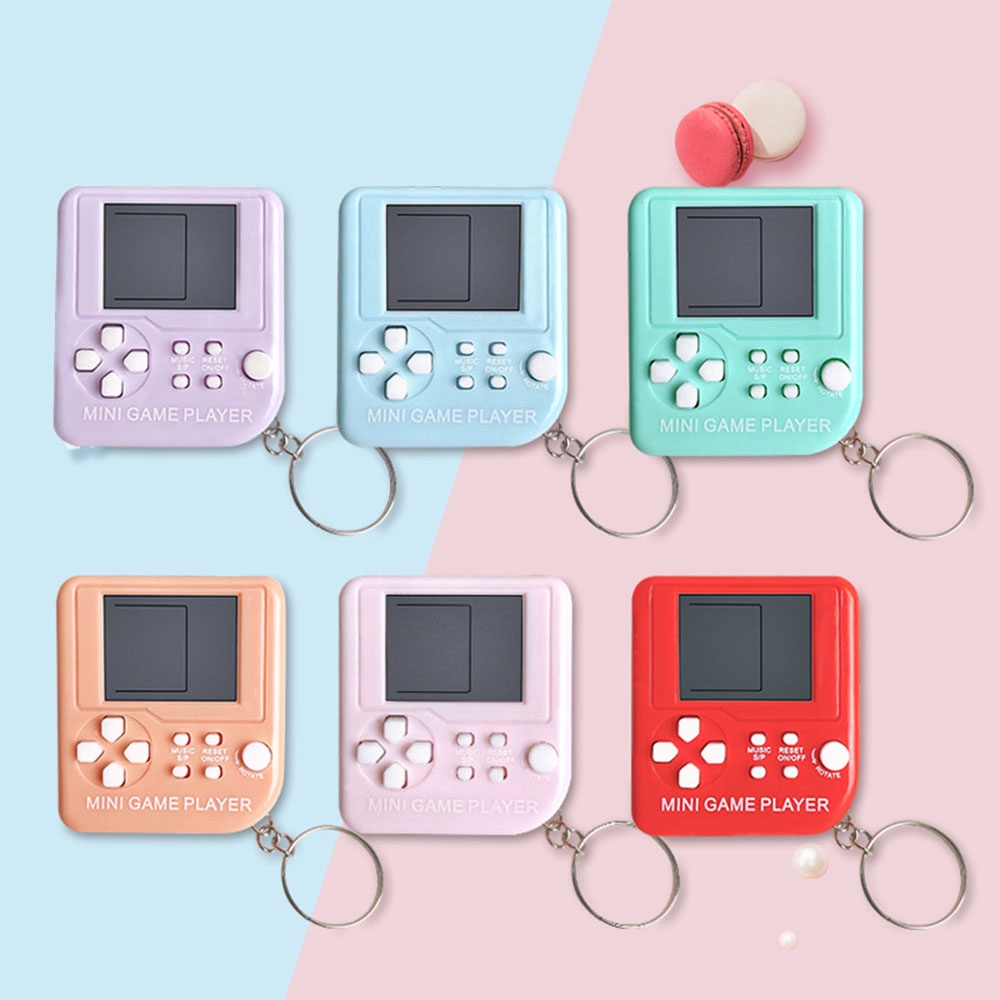 Máy Chơi Game Xếp Hình Mini Bỏ Túi Có Móc Khóa Kiểu Hoạt Hình Hoài Niệm