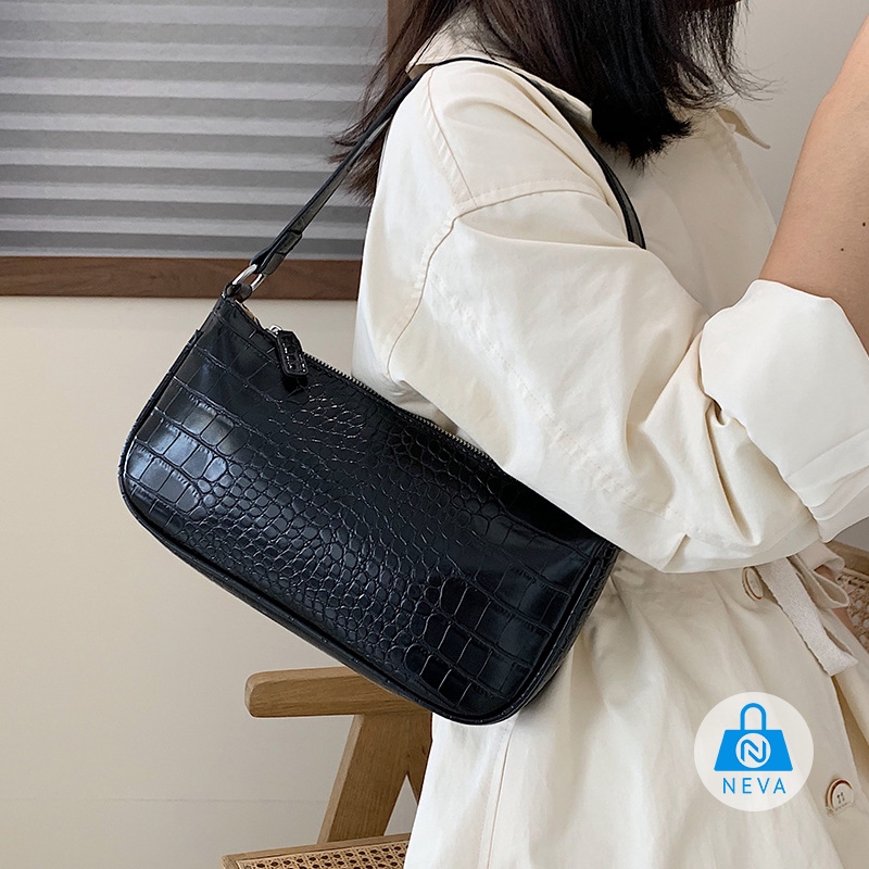 ( NEW) Túi xách nhỏ đeo vai vân cá sấu hàng cao cấp NEVA673