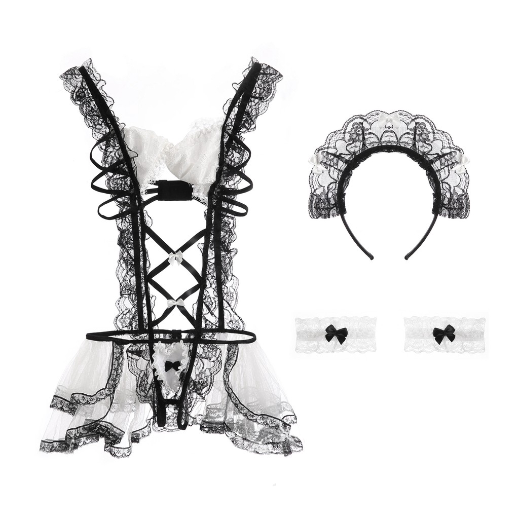 Bộ đồ lót phong cách nữ hầu gái gợi cảm cho nữ | BigBuy360 - bigbuy360.vn