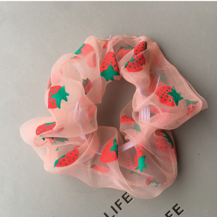 Vòng buộc tóc vải organza ruột lớn thời trang thu hè