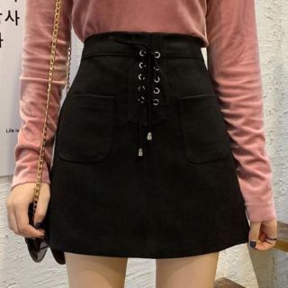 [Rẻ vô địch] Chân váy kaki đan dây trước, hình thật ảnh chụp sàn