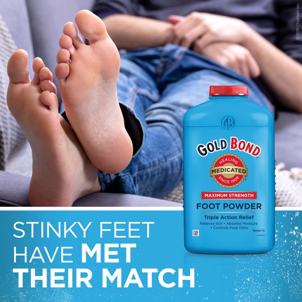 Kiểm soát mùi hôi chân  - Gold Bond Foot Powder - USA