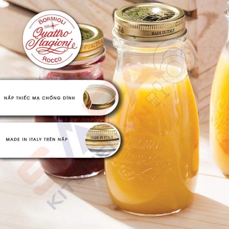 Chai Quattro nắp vặn 400ml(Bormioli Rocco)