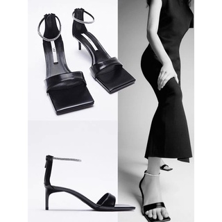 🌿ORDER- ZR Sandal mũi vuông cổ chân dây đá *ảnh thật❤️