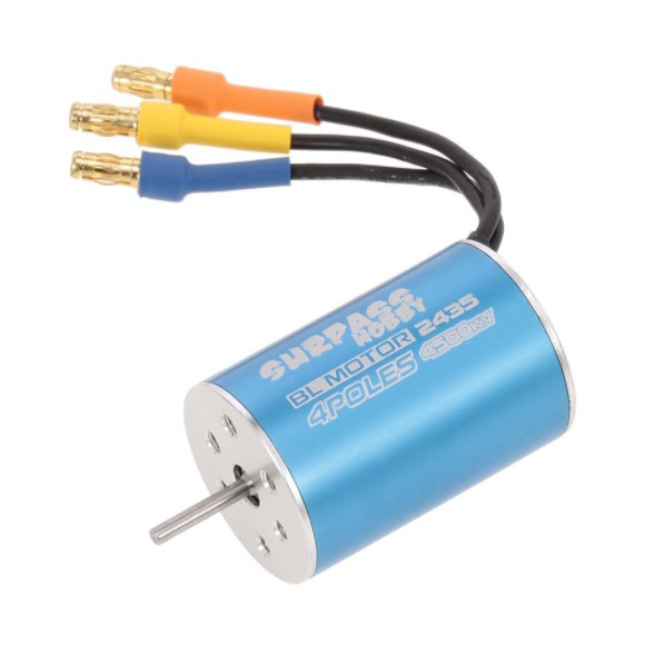 SURPASS HOBBY 2435 4500KV Sensorless Brushless Motor and 25A Brushless ESC for 1/18 1/16 RC Car