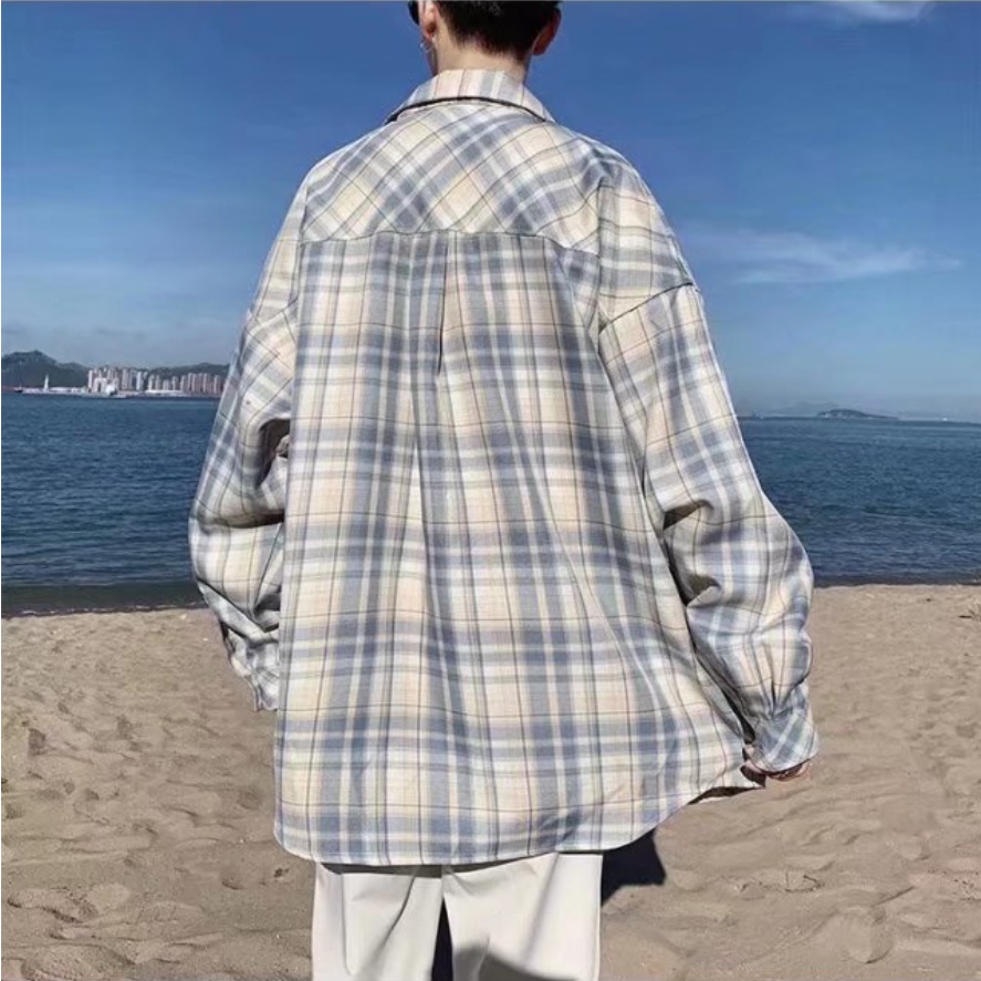 Áo Sơ Mi Nam Nữ Caro Tay Dài áo sơ mi trắng Dáng Rộng áo sơ mi nữ form rộng Thiết Kế Thời Trang áo sơ mi caro nam Theo Phong Cách Hàn Quốc áo sơ mi nữ