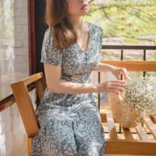 (ẢNH THẬT)VÁY MAXI HOA NHẸ NHÀNG HÀN QUỐC