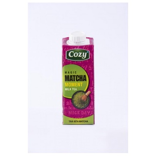 SET 2 LỐC TRÀ SỮA COZY VỊ MATCHA/ ĐÀO (8 hộp x 225ml)
