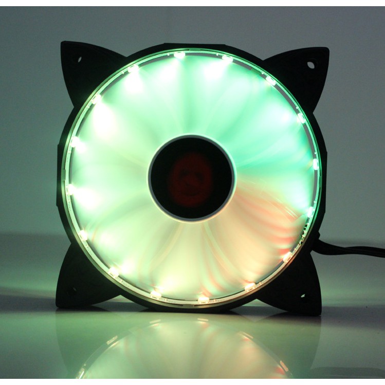 Quạt Tản Nhiệt, Fan Led RGB Coolmoon K1 - Tự Động Đổi Màu, Không Cần Hub