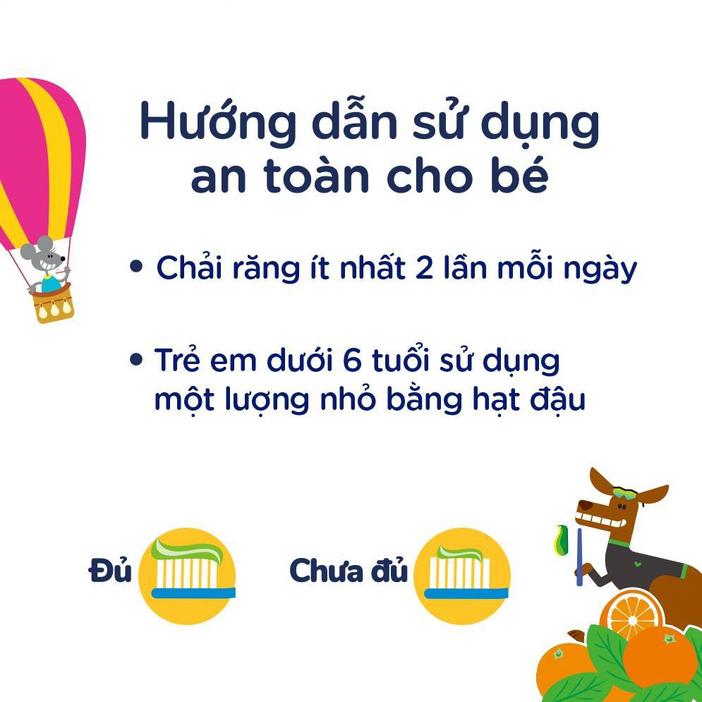 Kem Đánh Răng P/S Ngừa Sâu Răng/ Bổ Sung Canxi Cho Bé 2-6 Tuổi 45g