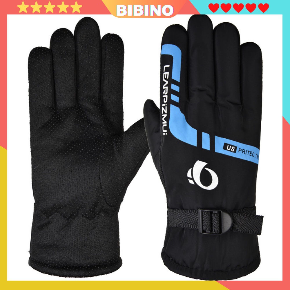 Găng tay xe máy nam nữ chống nước chống gió lót nỉ ấm áp BIBINO Găng tay đi phượt mùa đông ấm áp cao cấp giá rẻ
