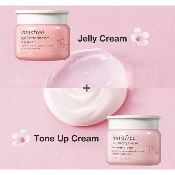 Kem Dưỡng trắng da NNISFREE JELLY CREAM JEJU CHERRY BLOSSOM TONE UP CREAM ..