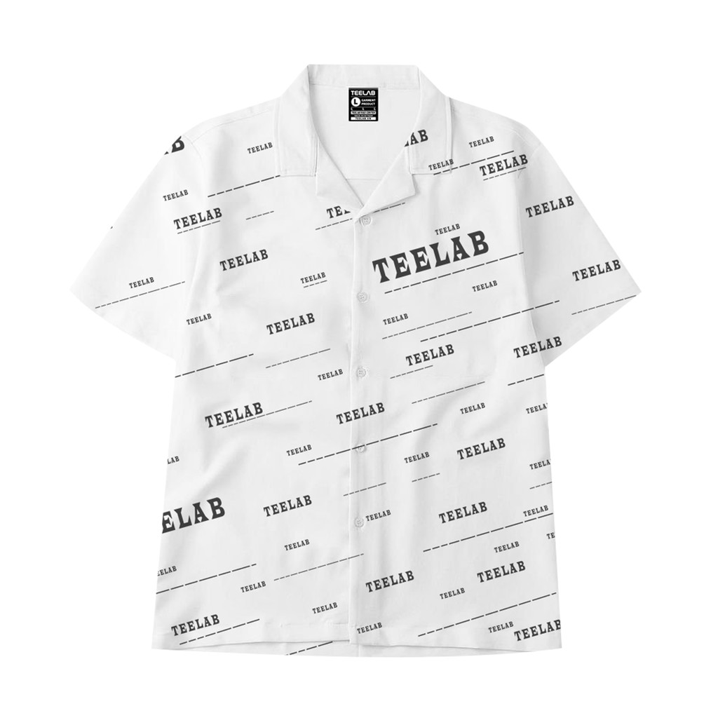 Áo Sơ Mi Nam Nữ Ngắn Tay Unisex Teelab monogram typo SS014