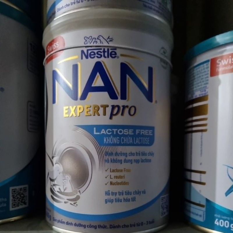 1 lon sữa NAN  expertpro lactose free 400g cho trẻ từ lúc sinh ra đến 3 tuổi