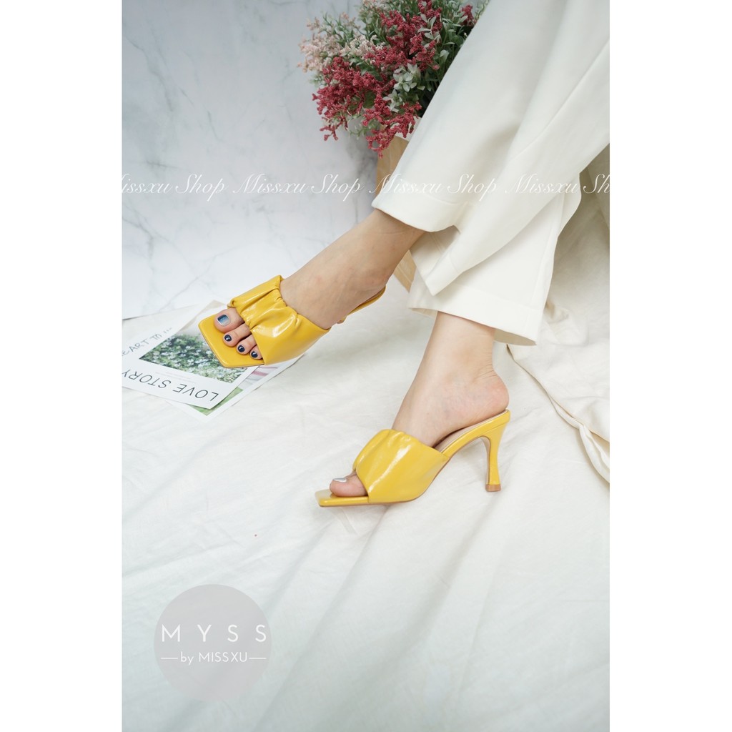 Giày guốc nữ quai nhúm gót nhọn 7cm thời trang MYSS - SU67
