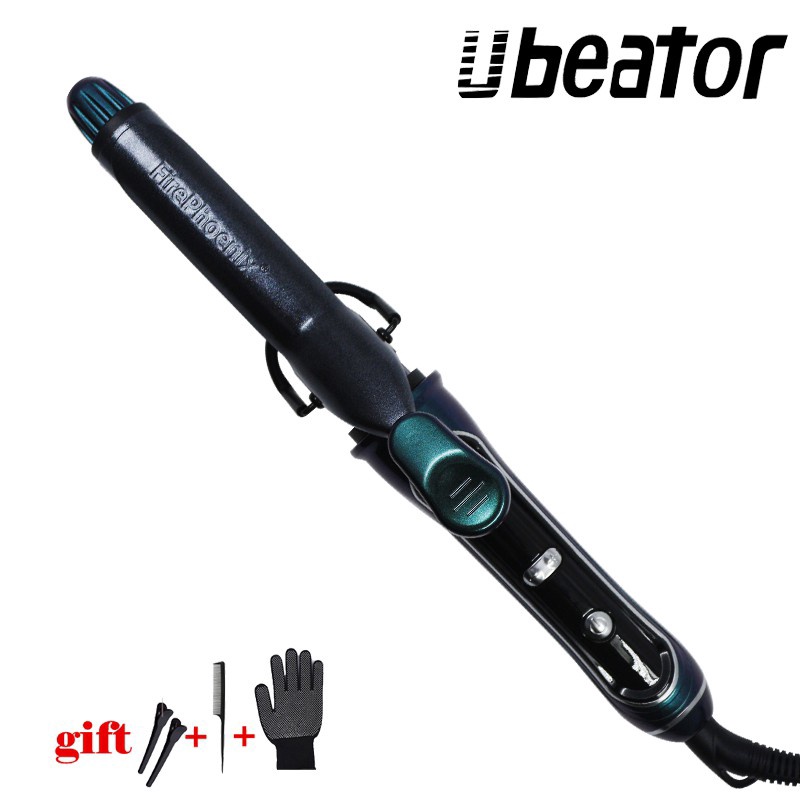 Ubeator Máy Uốn Tóc Ống Sắt Tráng Men Hình Nón Họa Tiết Hoa Lê