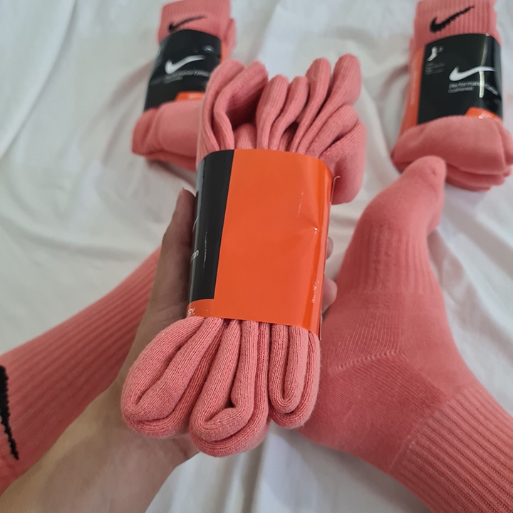 Pack 3 đôi tất thể thao Nike cao cổ màu Hồng No 4  - Free ship + Quà tặng Loved socks by TatsTats.vn