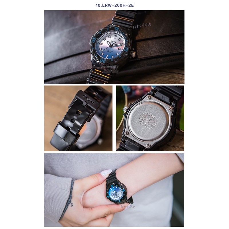 Đồng hồ nữ dây nhựa Casio chính hãng Anh Khuê LRW-200H-2EVDR