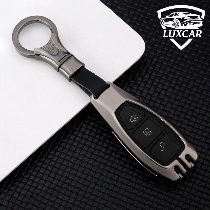 Ốp Khóa Hợp Kim FORD Cao Cấp LUXCAR Cho Xe FORD Ko Chìa (ECOSPORT 15, FOCUS, FIESTA, XLT, XLS)