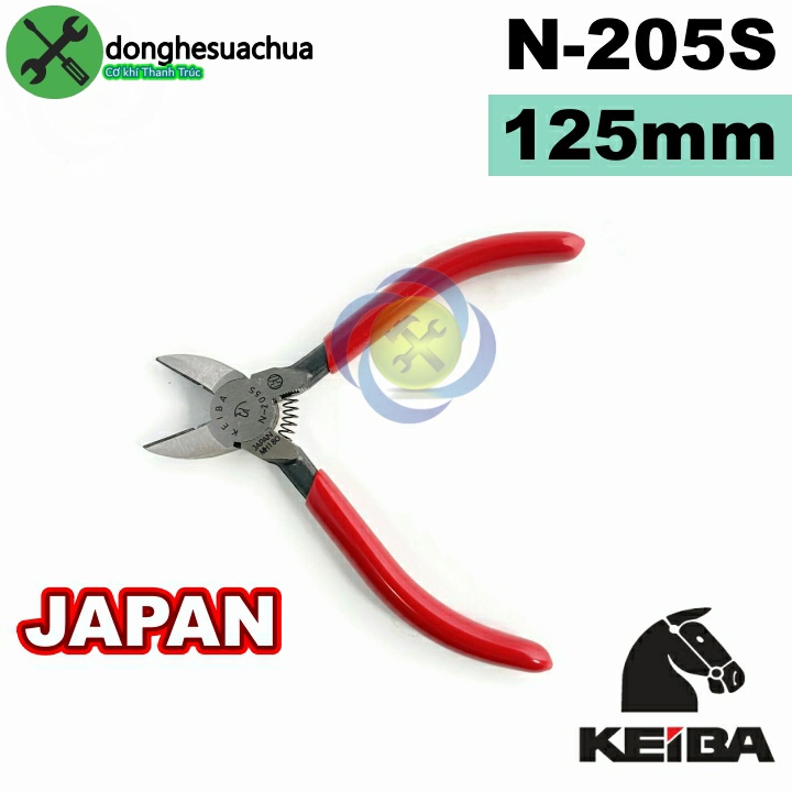 Kìm cắt Keiba N-205S Nhật Bản dài 125mm loại 5 Inch (Japan)