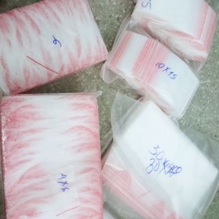 Túi zip ( zipper chỉ đỏ dày, loại 1 )