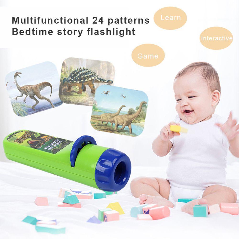 Đồ Chơi Đèn Pin Chiếu Họa Tiết Hoạt Hình Vui Nhộn Giáo Dục Sớm Cho Bé
