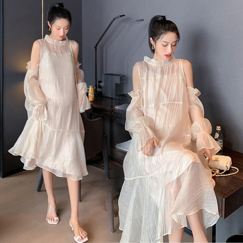 Bán nóng trong kho quần áo bà bầu váy quây thời trang dễ thương váy đầm bầu quần váy bầu