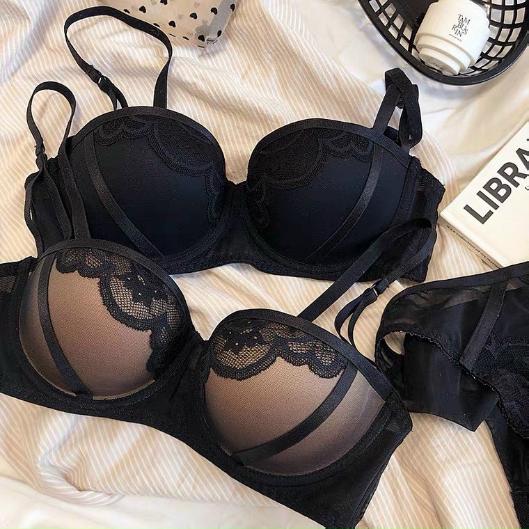 Bộ đồ lót nữ Embra ngang ren cao cấp EBB57